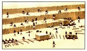 добыча каменных блоков в Египте