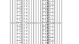 Рис. 2 Схема и порядок отработки панели (цифрами указана очерёдность проходки полос при формировании по два штабеля в каждой панели)